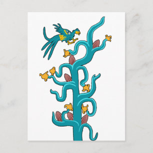 Cartão Postal Cacao e Quetzal