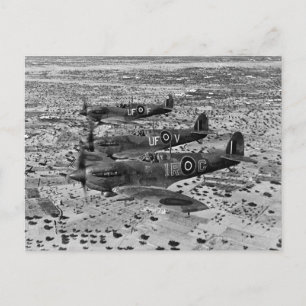 Cartão Postal Caças Spitfire sobre a África, 1943