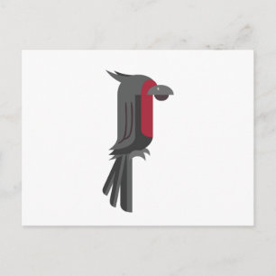 Cartão Postal Cacatua-de-crista-preta elegante