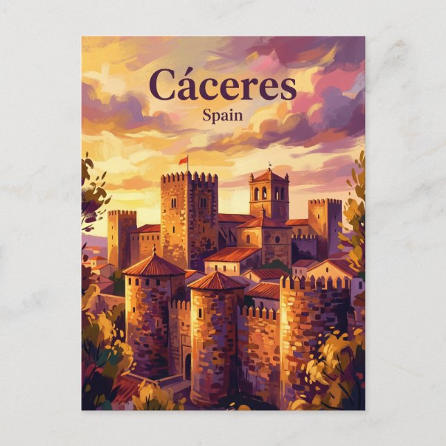 Cartão Postal Cáceres Espanha (Frente)