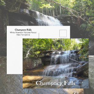 Cartão Postal Cachoeira Champney Falls White Mountains NH