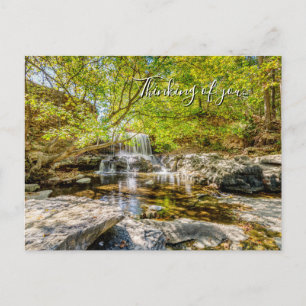 Cartão Postal Cachoeira de Tanyard Creek no Outono Pensando em V