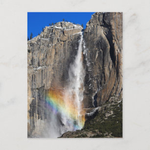 Cartão Postal Cachoeira de Yosemite com Arco-íris
