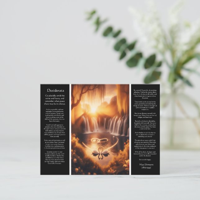 Cartão Postal Cachoeira Desiderata: Quedas da Romance Dourada (Em pé/Frente)