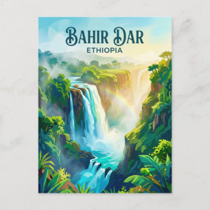 Cartão Postal Cachoeira do Nilo Azul Etiópia