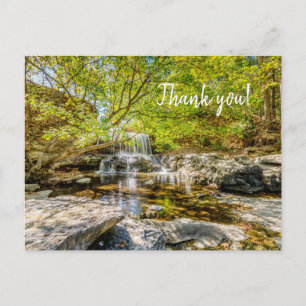Cartão Postal Cachoeira do Tanyard Creek no Outono Obrigado