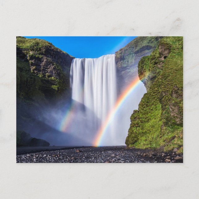 Cartão Postal Cachoeira e arco-íris (Frente)