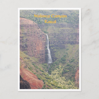 Cartão Postal "CACHOEIRA EM WAIMEA CANYON,Kauai