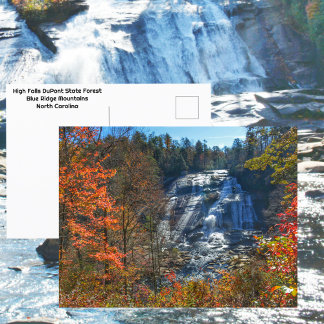 Cartão Postal Cachoeira High Falls DuPont State Forest Outono