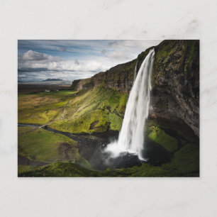 Cartão Postal Cachoeira Islândia de Seljalandsfoss