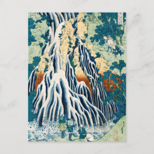 Cartão Postal Cachoeira Kirifuri na Montanha Kurokami por Hokusa