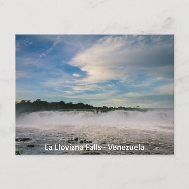 Cartão Postal Cachoeira La Llovizna - Venezuela (Frente)