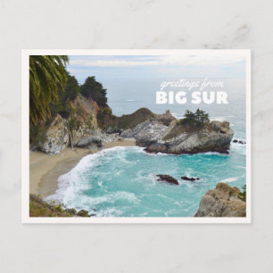 Cartão Postal Cachoeira McWay Big Sur Pacific Coast Highway