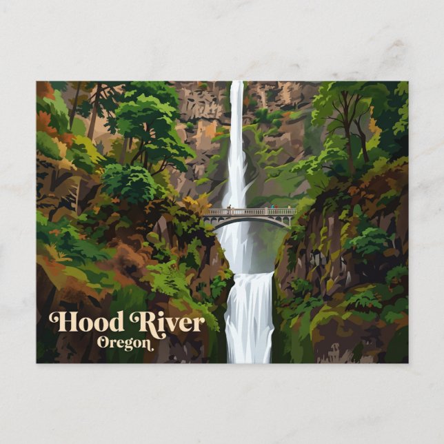 Cartão Postal Cachoeira Multnomah EUA (Frente)