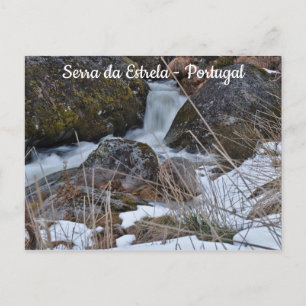 Cartão Postal Cachoeira na Serra da Estrela. Portugal