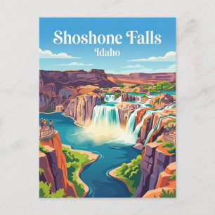 Cartão Postal Cachoeira Shoshone Idaho