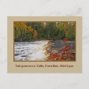 CARTÃO POSTAL CACHOEIRA TAHQUAMENON NO OUTONO / MICHIGAN'S U.P.