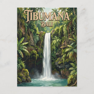 Cartão Postal Cachoeira Tibumana Bangli Indonésia