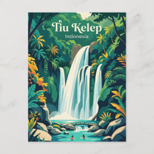 Cartão Postal Cachoeira Tiu Kelep Indonésia