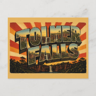 Cartão Postal Cachoeira Tolmer NT Austrália Floresta das Monções