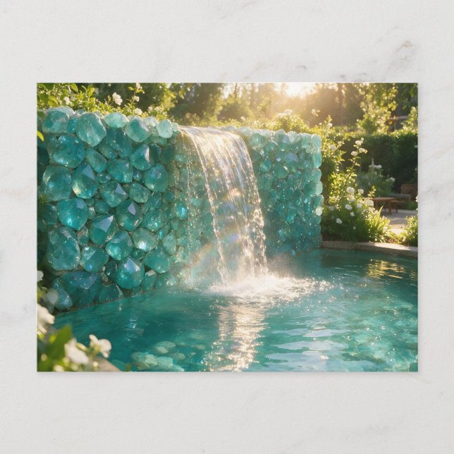 Cartão Postal Cachoeira Turquesa de Dezembro (Frente)