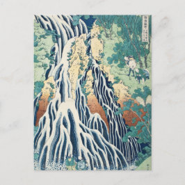 Cartão Postal Cachoeiras de Kirifuri no Mt. Kuroka por Hokusai