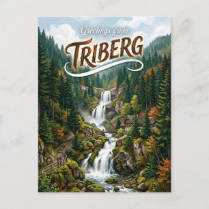 Cartão Postal Cachoeiras de Triberg (Triberger Wasserfälle) Alem