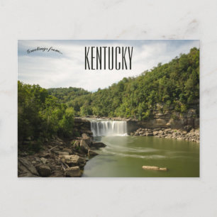 Cartão Postal Cachoeiras no Rio Cumberland Kentucky