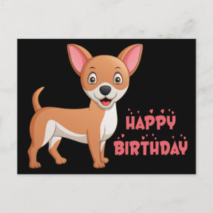Cartão Postal Cachorrinho Engraçado Desenho Animado Chihuahua Fo