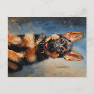 Cartão Postal cachorrinho german shepherd
