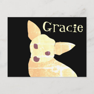 Cartão Postal Cachorro Bonito Chihuahua Divertido Caprichoso