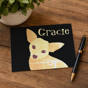 Cartão Postal Cachorro Bonito Chihuahua Divertido Caprichoso