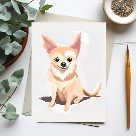 Cartão Postal Cachorro Chihuahua | Cachorro Fofo Pet Filhote Aqu
