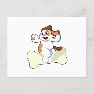 Cartão Postal Cachorro com Osso