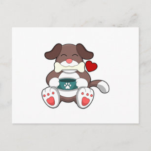 Cartão Postal Cachorro com Osso