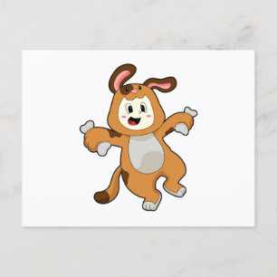 Cartão Postal Cachorro com Osso como Coelho
