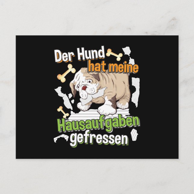 Cartão Postal Cachorro Comeu Meu Trabalho De Casa - Aprendendo C (Frente)