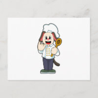 Cachorro como Cozinheiro com Colher de Pau & Avent