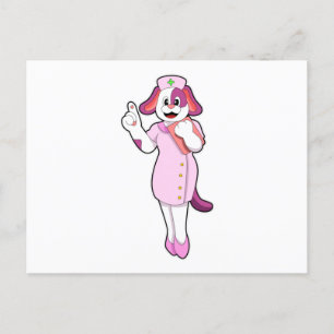 Cartão Postal Cachorro como Enfermeira