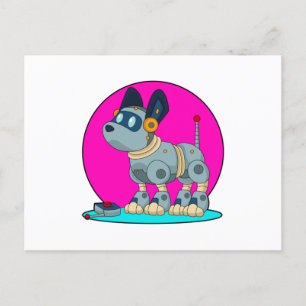 Cartão Postal Cachorro como Robô