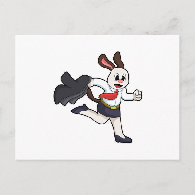 Cartão Postal Cachorro como Secretário de Saia (Frente)