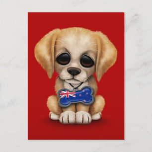 Cartão Postal Cachorro Cortado com Etiqueta de Sinalizador Nova