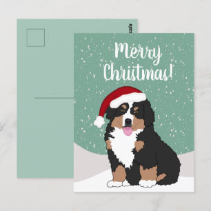 Cartão Postal Cachorro da montanha Bernese de Natal 