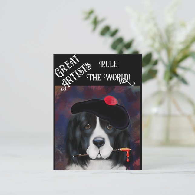 Cartão Postal Cachorro da Terra Nova (Em pé/Frente)