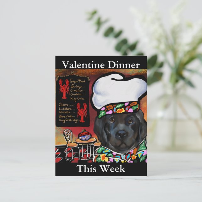 Cartão Postal Cachorro da Terra Nova (Em pé/Frente)