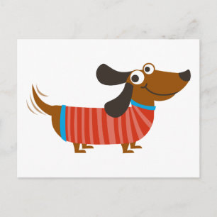 Cartão Postal Cachorro Dachshund