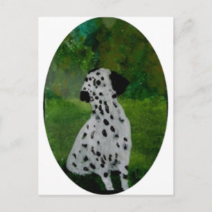 Cartão Postal Cachorro de Arte Dalmaciana