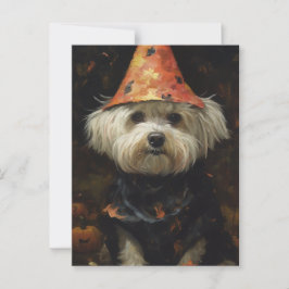 Cartão Postal Cachorro de Halloween