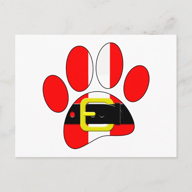 Cartão Postal Cachorro de Natal (Frente)