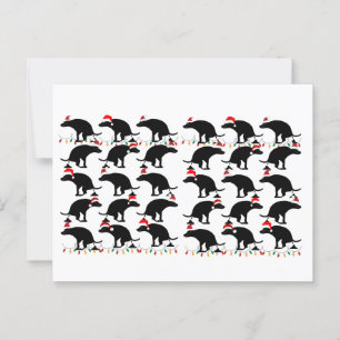 Cartão Postal Cachorro de Pooping no Natal engraçado